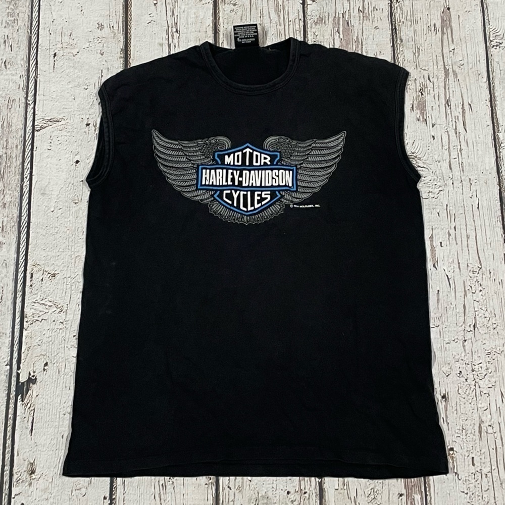 Vintage 90s Harley - Davidson Motorcycles Sauk City Wisconsin Tee Tshirt